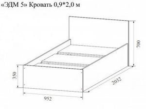 Кровать 900 Эдем-5 в Камышлове - kamyshlov.ok-mebel.com | фото 3