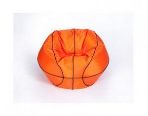 Кресло-мешок Баскетбольный мяч малый оранжево-черное в Камышлове - kamyshlov.ok-mebel.com | фото 1