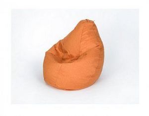Кресло-мешок Груша велюр оранжевое малое в Камышлове - kamyshlov.ok-mebel.com | фото 1