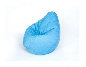 Кресло-мешок Груша велюр голубое большое в Камышлове - kamyshlov.ok-mebel.com | фото 1