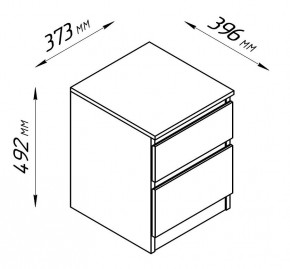 2.03.03.050.4 КАСТОР тумба 2 ящика RU серая в Камышлове - kamyshlov.ok-mebel.com | фото 3