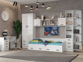 ВЕГА NEW Антресоль (Белый глянец/белый) в Камышлове - kamyshlov.ok-mebel.com | фото 3