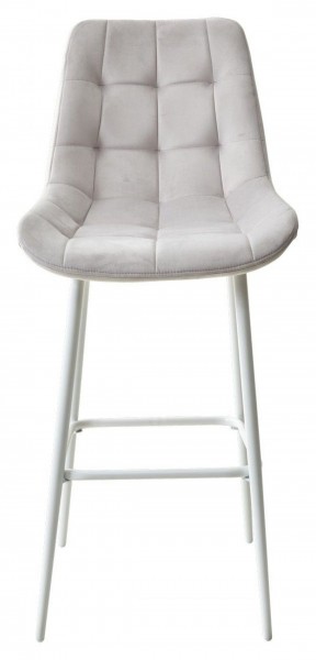 Барный стул ХОФМАН, цвет H-09 Светло-серый, велюр / белый каркас М-City в Камышлове - kamyshlov.ok-mebel.com | фото 6