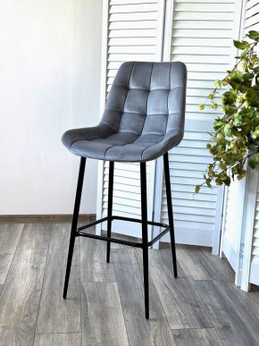 Барный стул ХОФМАН, цвет H-14 Серый, велюр / черный каркас М-City в Камышлове - kamyshlov.ok-mebel.com | фото 3