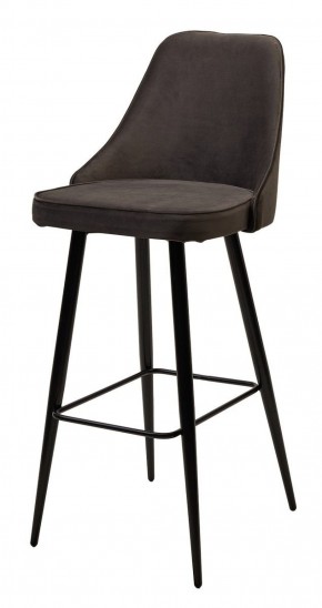 Барный стул NEPAL-BAR ГРАФИТ #14, велюр/ черный каркас (H=78cm) М-City в Камышлове - kamyshlov.ok-mebel.com | фото