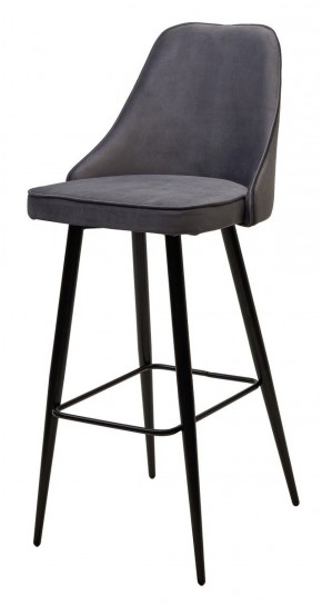 Барный стул NEPAL-BAR СЕРЫЙ #27, велюр/ черный каркас (H=78cm) М-City в Камышлове - kamyshlov.ok-mebel.com | фото