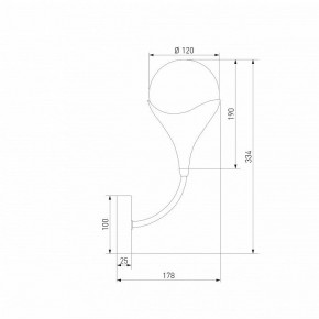 Бра Eurosvet Calyx 60168/1 латунь в Камышлове - kamyshlov.ok-mebel.com | фото 3