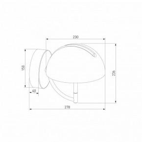 Бра Eurosvet Emisfero 50083/1 LED золото в Камышлове - kamyshlov.ok-mebel.com | фото 3