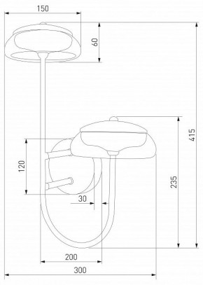 Бра Eurosvet Fungo 50388/2 LED черный в Камышлове - kamyshlov.ok-mebel.com | фото 5