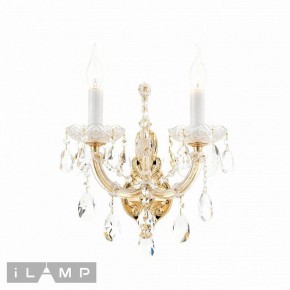 Бра iLamp Diamond W6071-2 GD+CL в Камышлове - kamyshlov.ok-mebel.com | фото 2