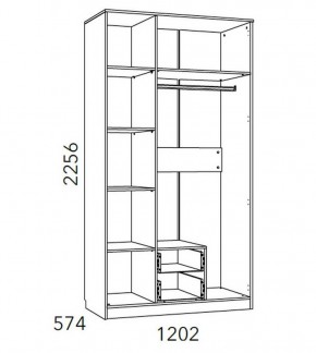 Детская Фанк Шкаф комбинированный НМ 013.08-01 М1 в Камышлове - kamyshlov.ok-mebel.com | фото 3