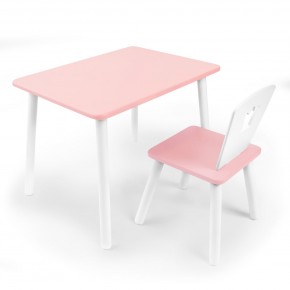 Детский комплект стол и стул «Корона» Rolti Baby (розовый/розовый, массив березы/мдф) в Камышлове - kamyshlov.ok-mebel.com | фото