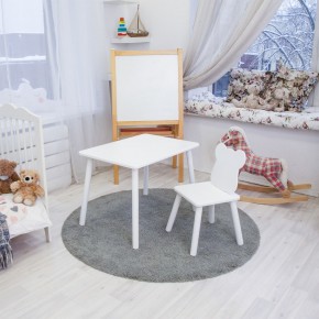 Детский комплект стол и стул «Мишка» Rolti Baby (белый/белый, массив березы/мдф) в Камышлове - kamyshlov.ok-mebel.com | фото 2