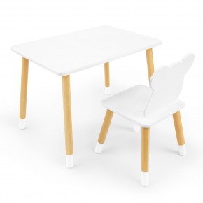 Детский комплект стол и стул «Мишка» Rolti Baby (белый/береза, массив березы/мдф) в Камышлове - kamyshlov.ok-mebel.com | фото 1