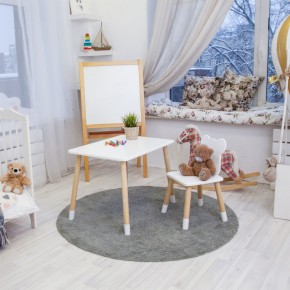 Детский комплект стол и стул «Мишка» Rolti Baby (белый/береза, массив березы/мдф) в Камышлове - kamyshlov.ok-mebel.com | фото 6