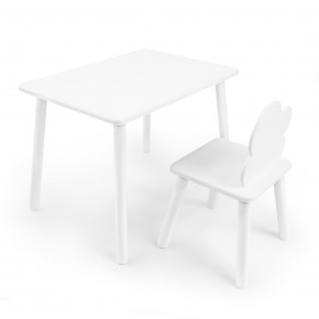 Детский комплект стол и стул «Облачко» Rolti Baby (белый/белый, массив березы/мдф) в Камышлове - kamyshlov.ok-mebel.com | фото