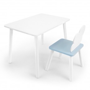Детский комплект стол и стул «Облачко» Rolti Baby (белый/голубой, массив березы/мдф) в Камышлове - kamyshlov.ok-mebel.com | фото