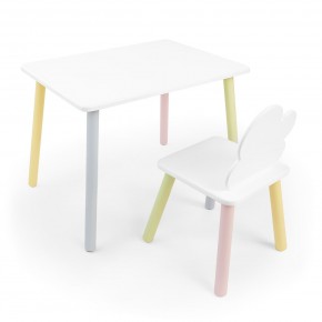Детский комплект стол и стул «Облачко» Rolti Baby (белый/цветной, массив березы/мдф) в Камышлове - kamyshlov.ok-mebel.com | фото
