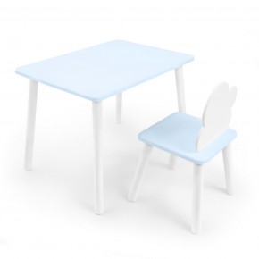 Детский комплект стол и стул «Облачко» Rolti Baby  (голубая столешница/голубое сиденье/белые ножки) в Камышлове - kamyshlov.ok-mebel.com | фото
