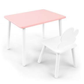Детский комплект стол и стул «Облачко» Rolti Baby (розовый/белый, массив березы/мдф) в Камышлове - kamyshlov.ok-mebel.com | фото