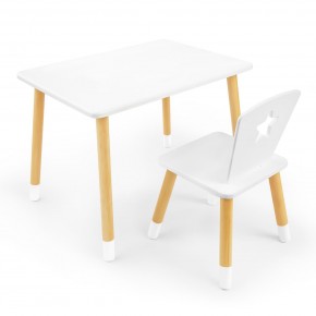 Детский комплект стол и стул «Звезда» Rolti Baby (белый/береза, массив березы/мдф) в Камышлове - kamyshlov.ok-mebel.com | фото