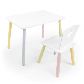 Детский комплект стол и стул «Звезда» Rolti Baby (белый/цветной, массив березы/мдф) в Камышлове - kamyshlov.ok-mebel.com | фото