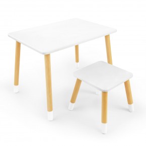 Детский комплект стол и табурет Rolti Baby (белая столешница/белое сиденье/береза ножки) в Камышлове - kamyshlov.ok-mebel.com | фото