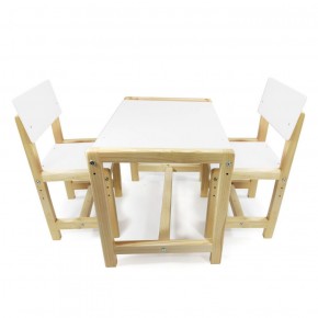 Детский растущий комплект стол и два стула  Я САМ "Лофт" (Белый, Сосна) в Камышлове - kamyshlov.ok-mebel.com | фото