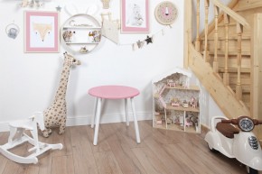 Детский стол круглый Rolti Baby (розовый/белый, массив березы/мдф) в Камышлове - kamyshlov.ok-mebel.com | фото
