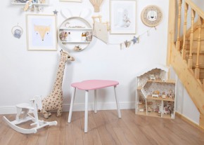 Детский стол Rolti Baby «Облачко»  (розовый/белый, массив березы/мдф) в Камышлове - kamyshlov.ok-mebel.com | фото