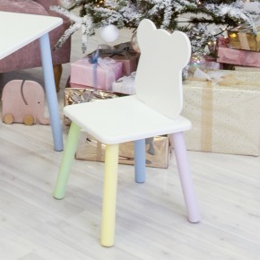 Детский стул Мишутка (Белый/Белый/Цветной) в Камышлове - kamyshlov.ok-mebel.com | фото 1