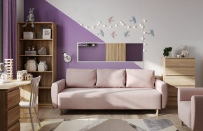 Диван-кровать Тулисия светло-розовый, ткань рогожка в Камышлове - kamyshlov.ok-mebel.com | фото