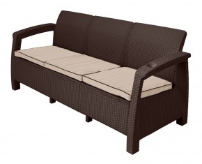 Диван Yalta Premium Sofa 3 Set (Ялта) шоколадный (+подушки под спину) в Камышлове - kamyshlov.ok-mebel.com | фото