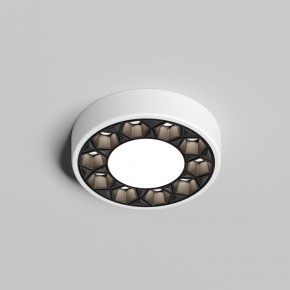 DK2440-WB Встраиваемый светильник DUAL 5+5 Вт, LED 4000K, IP 20, d90mm, белый/черный, алюминий/акрил в Камышлове - kamyshlov.ok-mebel.com | фото