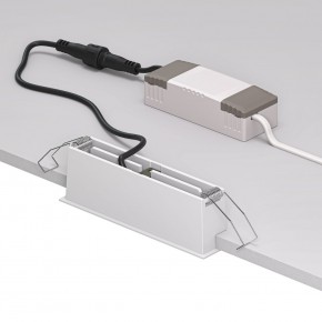 DK2514-WB Встраиваемый светильник SPACE со светодиодом L126mm 220V 10W 38° 4000К IP20 белый/черный алюминий в Камышлове - kamyshlov.ok-mebel.com | фото 3