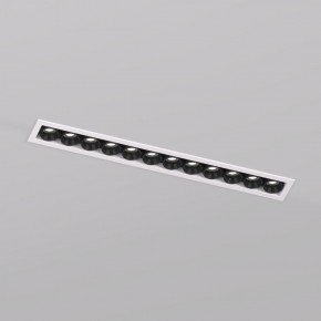 DK2515-WB Встраиваемый светильник SPACE со светодиодом L240mm 220V 20W 38° 4000К IP20 белый/черный алюминий в Камышлове - kamyshlov.ok-mebel.com | фото