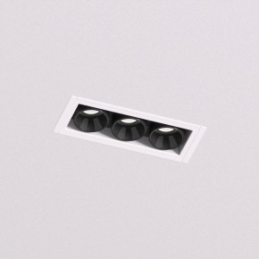 DK2530-WB Встраиваемый светильник SPACE со светодиодом под шпатлевку L69mm 220V 6W 38° 4000К IP20 белый/черный алюминий в Камышлове - kamyshlov.ok-mebel.com | фото