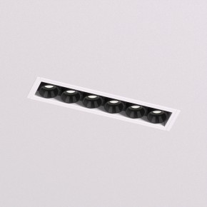 DK2531-WB Встраиваемый светильник SPACE со светодиодом под шпатлевку L126mm 220V 10W 38° 4000К IP20 белый/черный алюминий в Камышлове - kamyshlov.ok-mebel.com | фото
