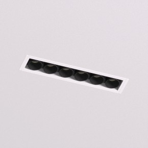 DK2531-WB Встраиваемый светильник SPACE со светодиодом под шпатлевку L126mm 220V 10W 38° 4000К IP20 белый/черный алюминий в Камышлове - kamyshlov.ok-mebel.com | фото 2