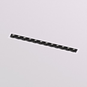 DK2532-WB Встраиваемый светильник SPACE со светодиодом под шпатлевку L240mm 220V 20W 38° 4000К IP20 белый/черный алюминий в Камышлове - kamyshlov.ok-mebel.com | фото