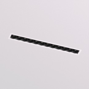 DK2532-WB Встраиваемый светильник SPACE со светодиодом под шпатлевку L240mm 220V 20W 38° 4000К IP20 белый/черный алюминий в Камышлове - kamyshlov.ok-mebel.com | фото 2
