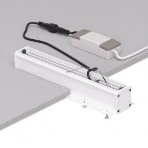 DK2532-WB Встраиваемый светильник SPACE со светодиодом под шпатлевку L240mm 220V 20W 38° 4000К IP20 белый/черный алюминий в Камышлове - kamyshlov.ok-mebel.com | фото 6