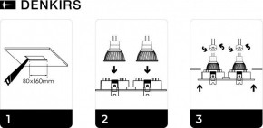 DK3022-BK Встраиваемый светильник, IP 20, 10 Вт, GU5.3, LED, черный, пластик в Камышлове - kamyshlov.ok-mebel.com | фото 6