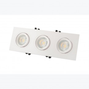 DK3023-WH Встраиваемый светильник, IP 20, 10 Вт, GU5.3, LED, белый, пластик в Камышлове - kamyshlov.ok-mebel.com | фото 3