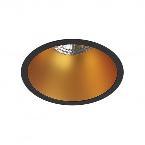 DK3026-BG Встраиваемый светильник, IP 20, 10 Вт, GU5.3, LED, черный/золотой, пластик в Камышлове - kamyshlov.ok-mebel.com | фото