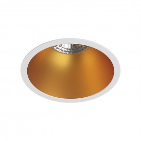 DK3026-WG Встраиваемый светильник, IP 20, 10 Вт, GU5.3, LED, белый/золотой, пластик в Камышлове - kamyshlov.ok-mebel.com | фото