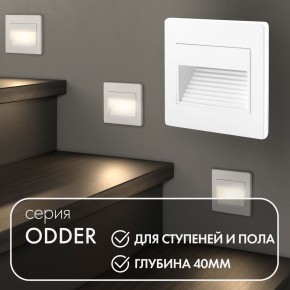 DK3050-WH Светильник встраиваемый в стену, IP 20, LED 3000, 1 Вт, белый, пластик в Камышлове - kamyshlov.ok-mebel.com | фото 5