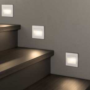DK3050-WH Светильник встраиваемый в стену, IP 20, LED 3000, 1 Вт, белый, пластик в Камышлове - kamyshlov.ok-mebel.com | фото 6