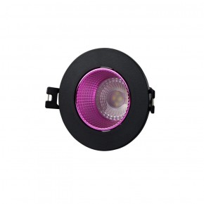 DK3061-BK+PI Встраиваемый светильник, IP 20, 10 Вт, GU5.3, LED, черный/розовый, пластик в Камышлове - kamyshlov.ok-mebel.com | фото 1