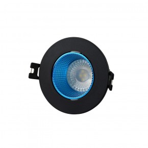 DK3061-BK+СY Встраиваемый светильник, IP 20, 10 Вт, GU5.3, LED, черный/голубой, пластик в Камышлове - kamyshlov.ok-mebel.com | фото